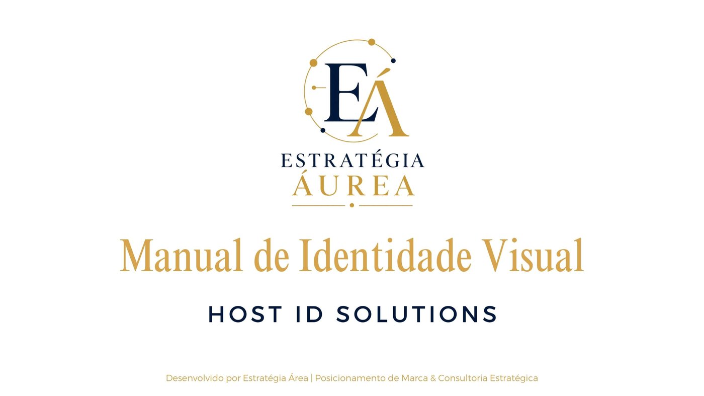 Capa do manual de identidade visual da Host ID Solutions